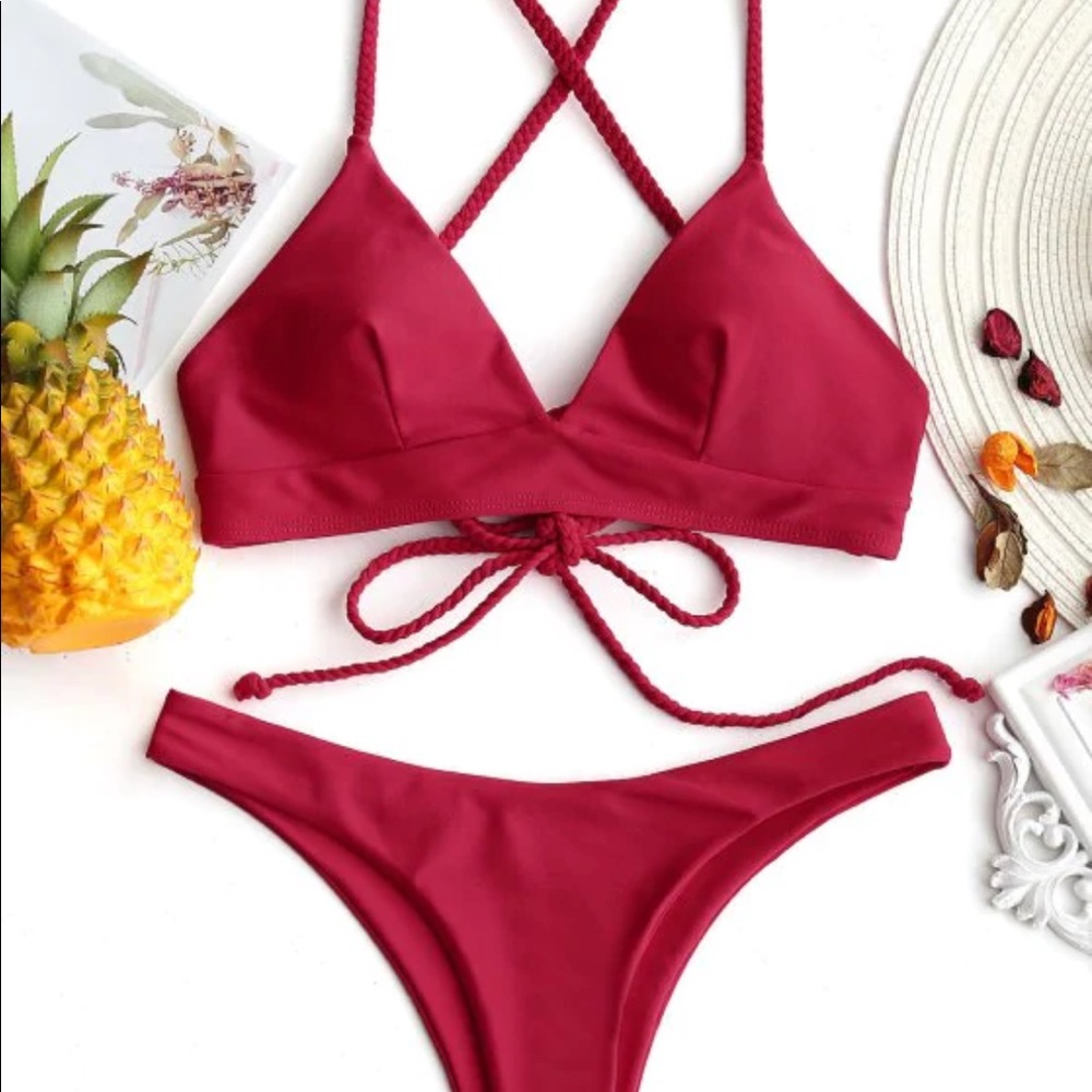 Red Bikini Top and Bottom